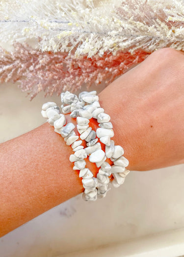 Howlite bracelet Howlite Halo Quartz